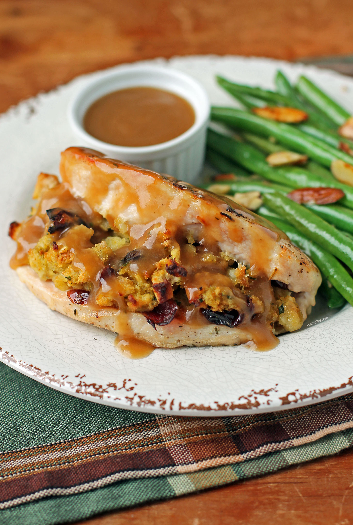 Chicken and Stuffing with Gravy - Emily Bites