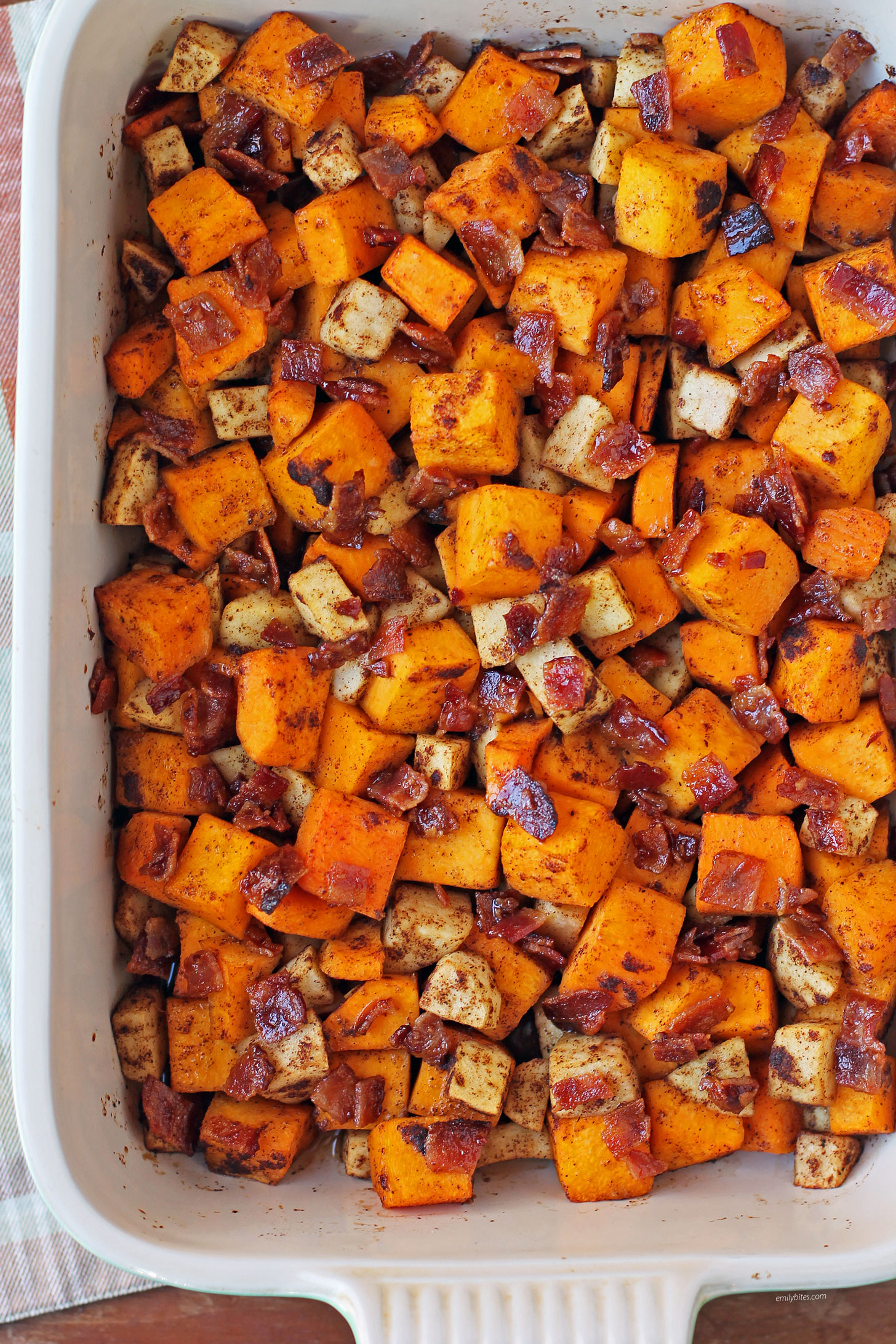 Maple Bacon Butternut Squash and Apple Bake