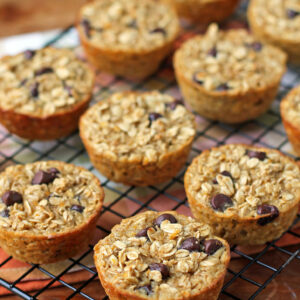 Orange Chocolate Baked Oatmeal Singles close up