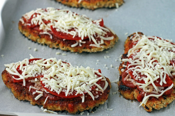 Chicken Pizzesan ready to bake