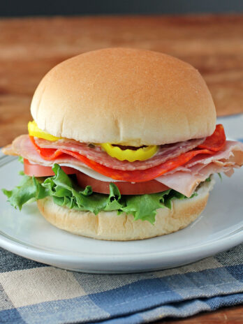 Italian Grinder Sandwich on a plate