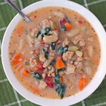Italian Sausage and White Bean Soup in a bowl