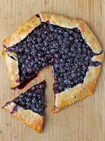 Easy Blueberry Galette slice removed
