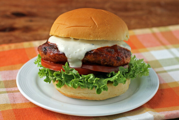 Buffalo Chicken Sandwich on a plate