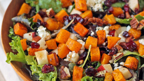 Autumn Harvest Salad close up in a bowl